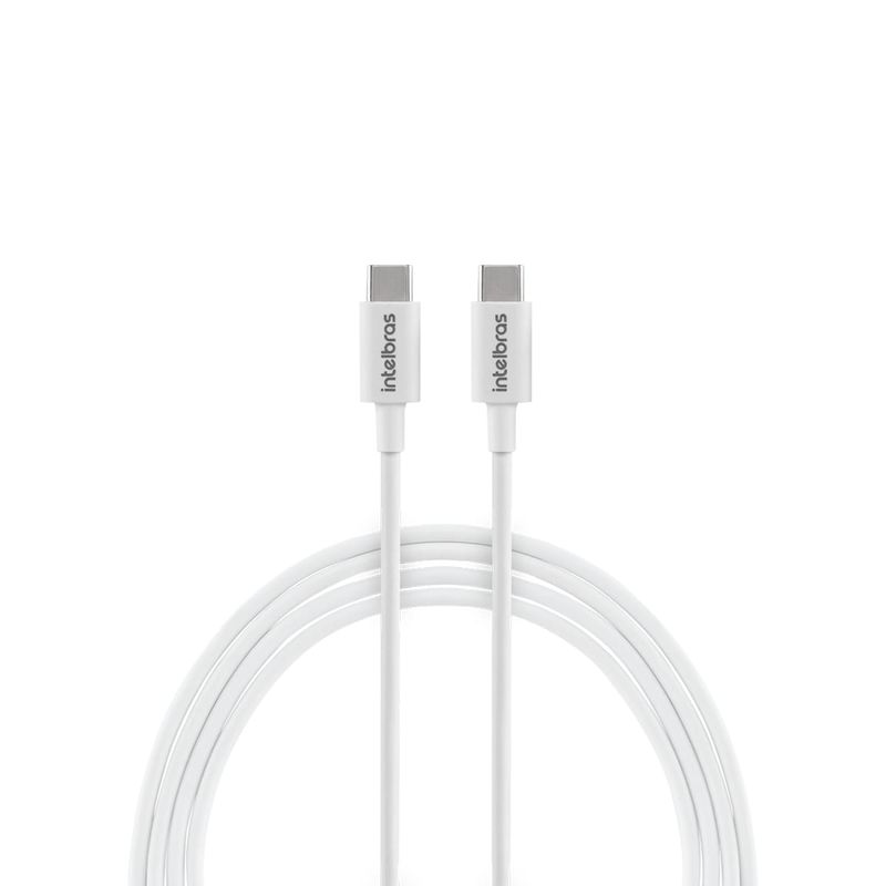 Cabo USB C - USB C Branco PVC 1,2m Intelbras EUCC 12PB