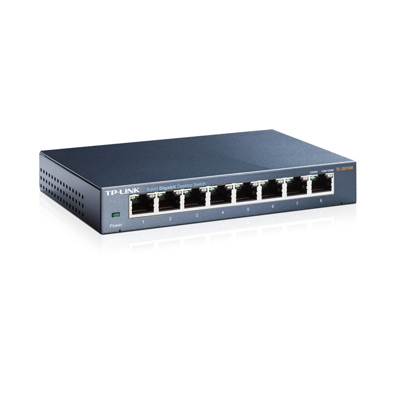 Switch Tp-Link TLSG108 8 Portas 10/100/1000Mbps