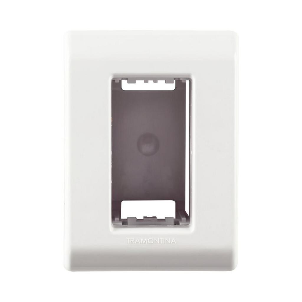 Caixa Sobrepor Padrão + Tampa para 1 Modulo Tramontina LizFlex - 57303/001