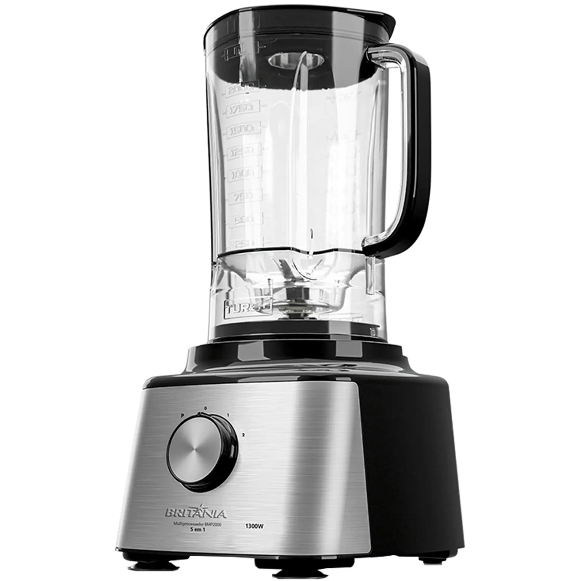 Multiprocessador Britânia 5 em 1 BMP2000 1300W - Preto/Inox - 110 Volts