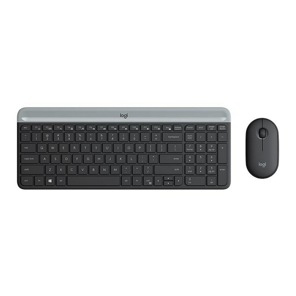 Kit Teclado + Mouse sem Fio Logitech MK470 1000dpi Preto/Cinza - 920-009268
