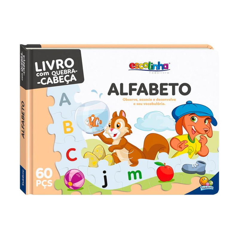Livro Todolivro Escolinha Quebra Cabeça Alfabeto