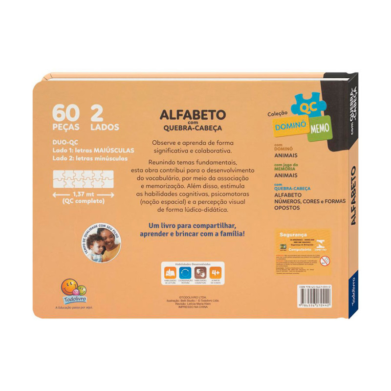 Livro Todolivro Escolinha Quebra Cabeça Alfabeto