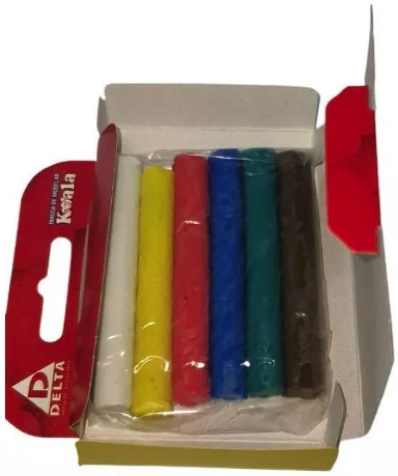 Massa de Modelar Koala à Base de Cera com 6 Cores 60 Gramas