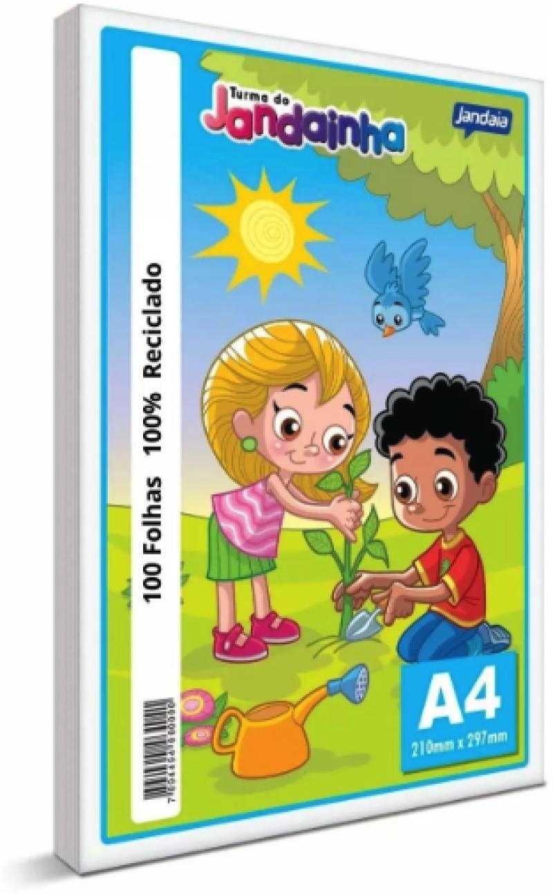 Papel A4 Branco Jandainha 75 Gramas Resma 100 Folhas Jandaia