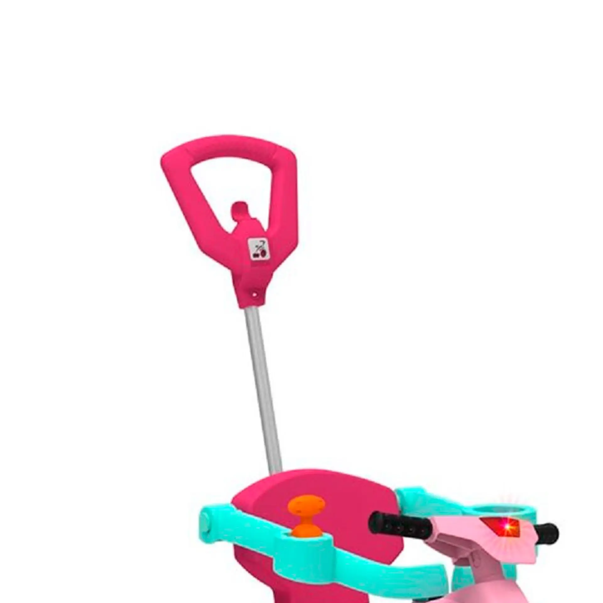 Carro de Passeio a Pedal Infantil Bandeirante Smart Quad com Haste Removível - Rosa
