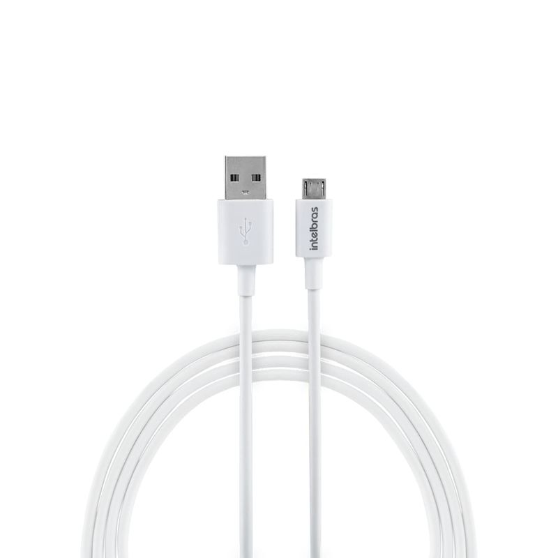 Cabo USB Micro - USB Branco PVC 1,2m Intelbras EUAB 12PB