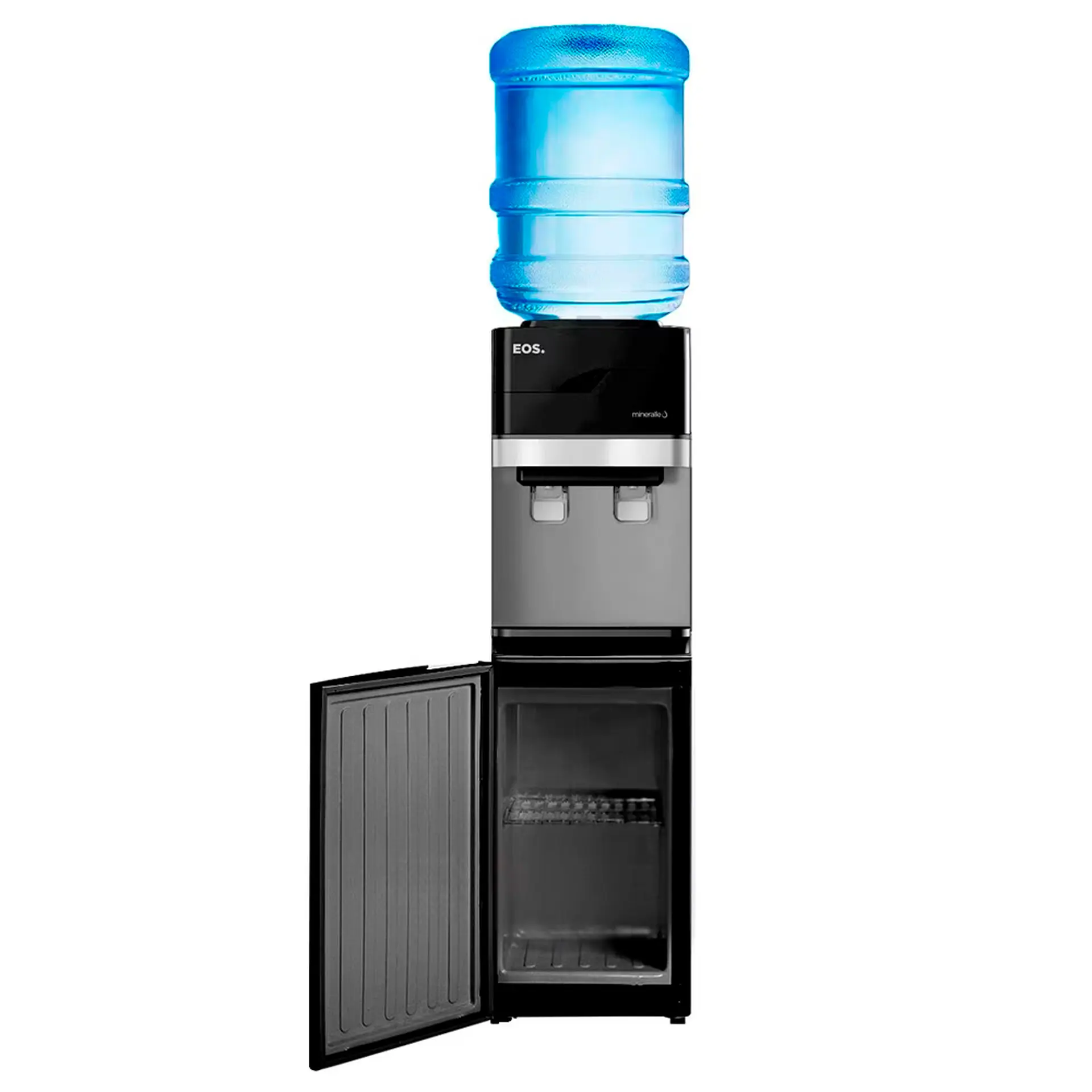 Bebedouro Coluna para Garrafão com Armário Mineralle Compressor EOS - Preto - 110 Volts