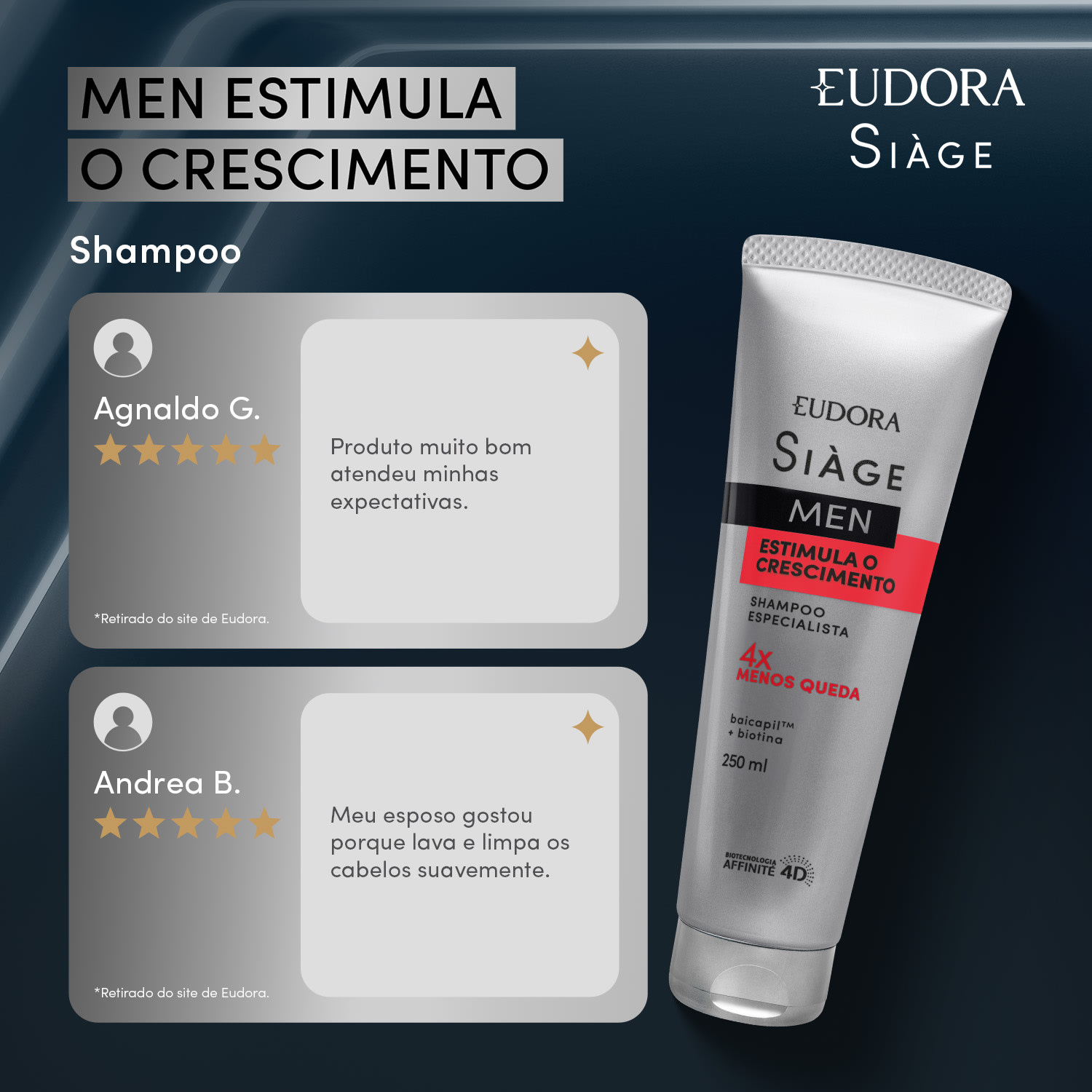 Shampoo Siàge Men Estimula o Crescimento 250ml