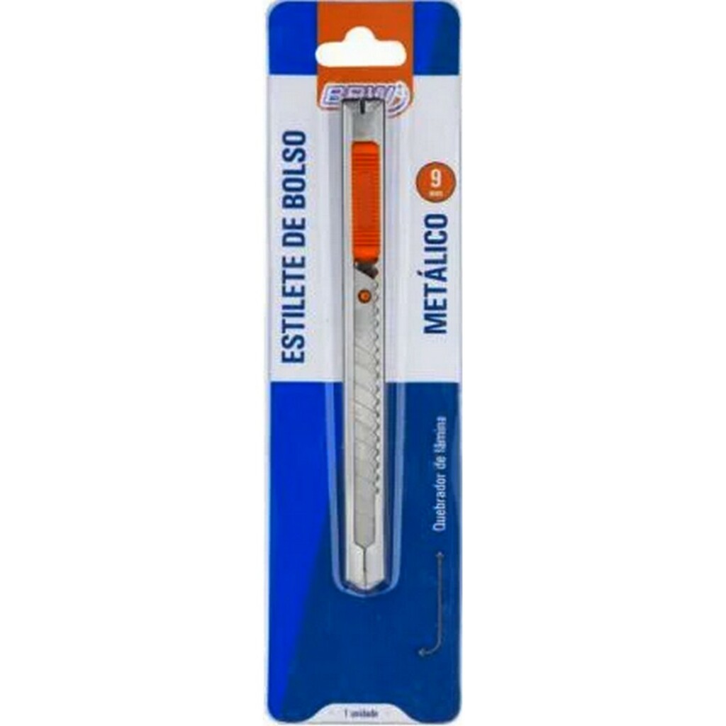 Estilete Estreito 9mm Metálico BRW - ES0902