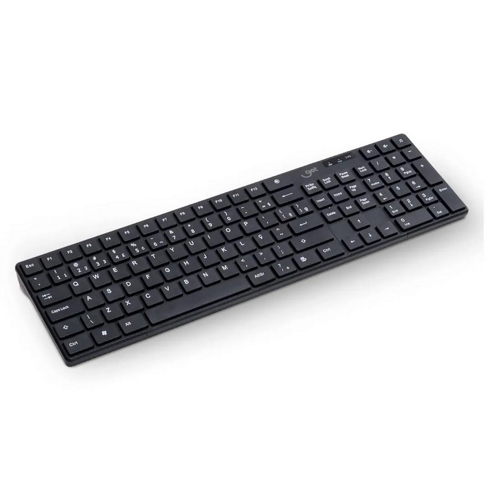Kit Teclado + Mouse sem Fio Get Preto COMPACT 72219