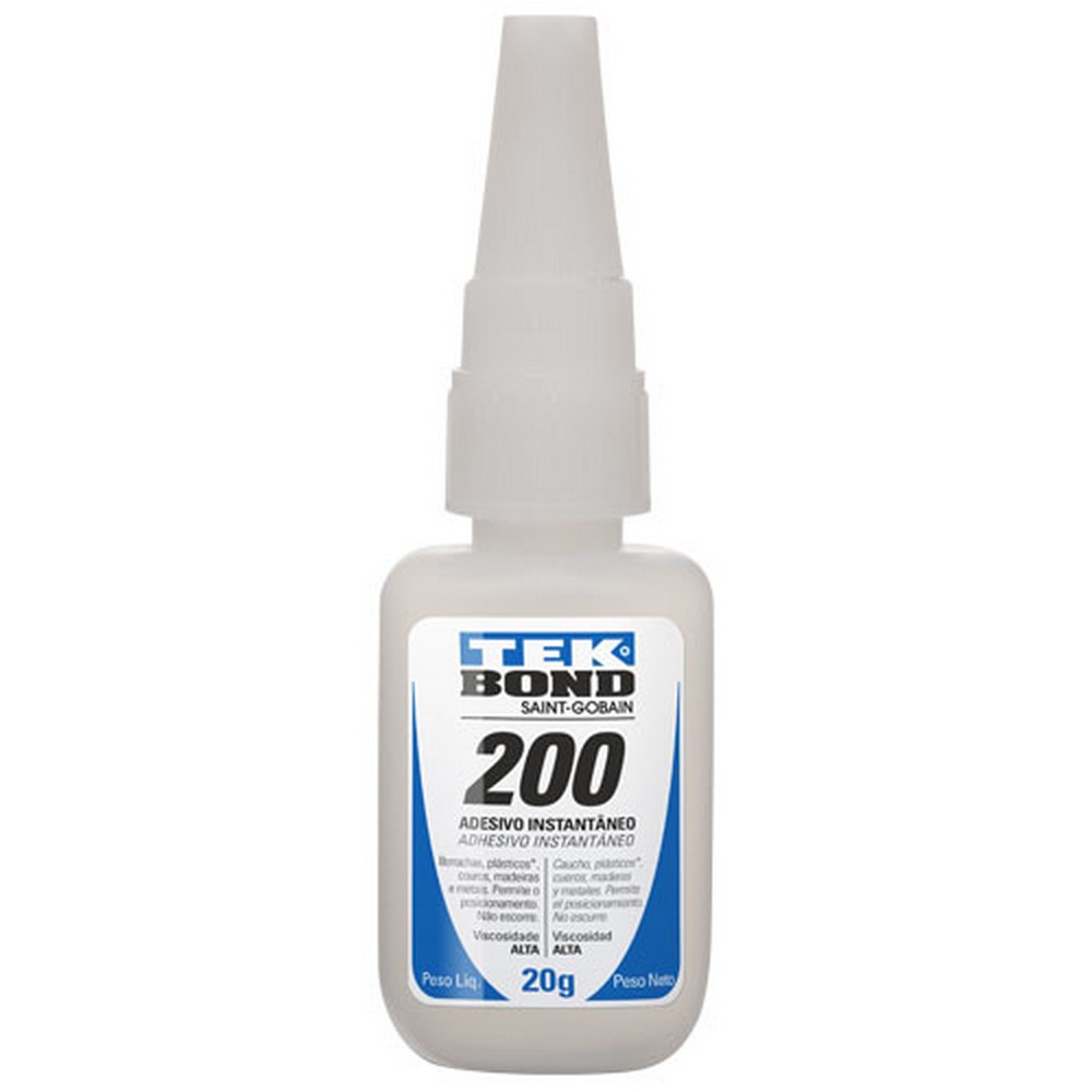 Cola Instantânea Alta Viscosidade 20g Nº 200 Tekbond Multiuso Unitário 69957326658