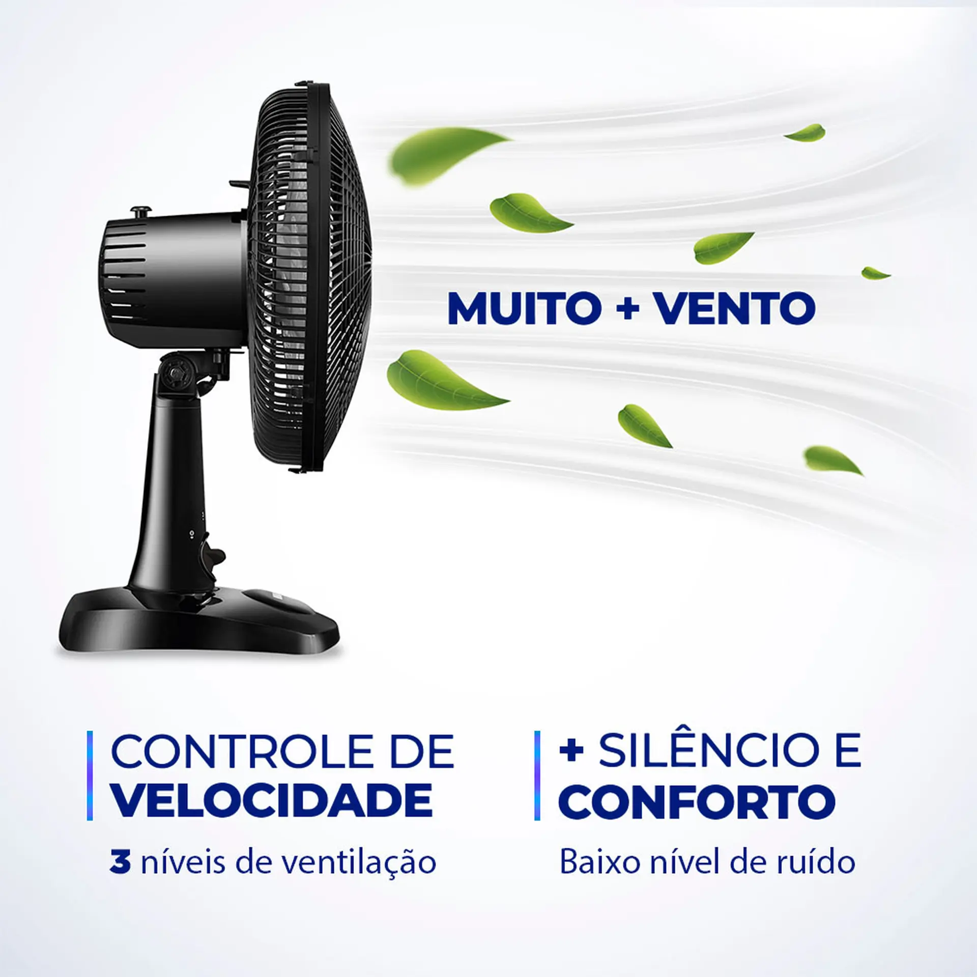 Ventilador Mondial Super Power 30cm 6 Pás 3 Velocidades 60W VSP-30-B - Preto - 110 Volts