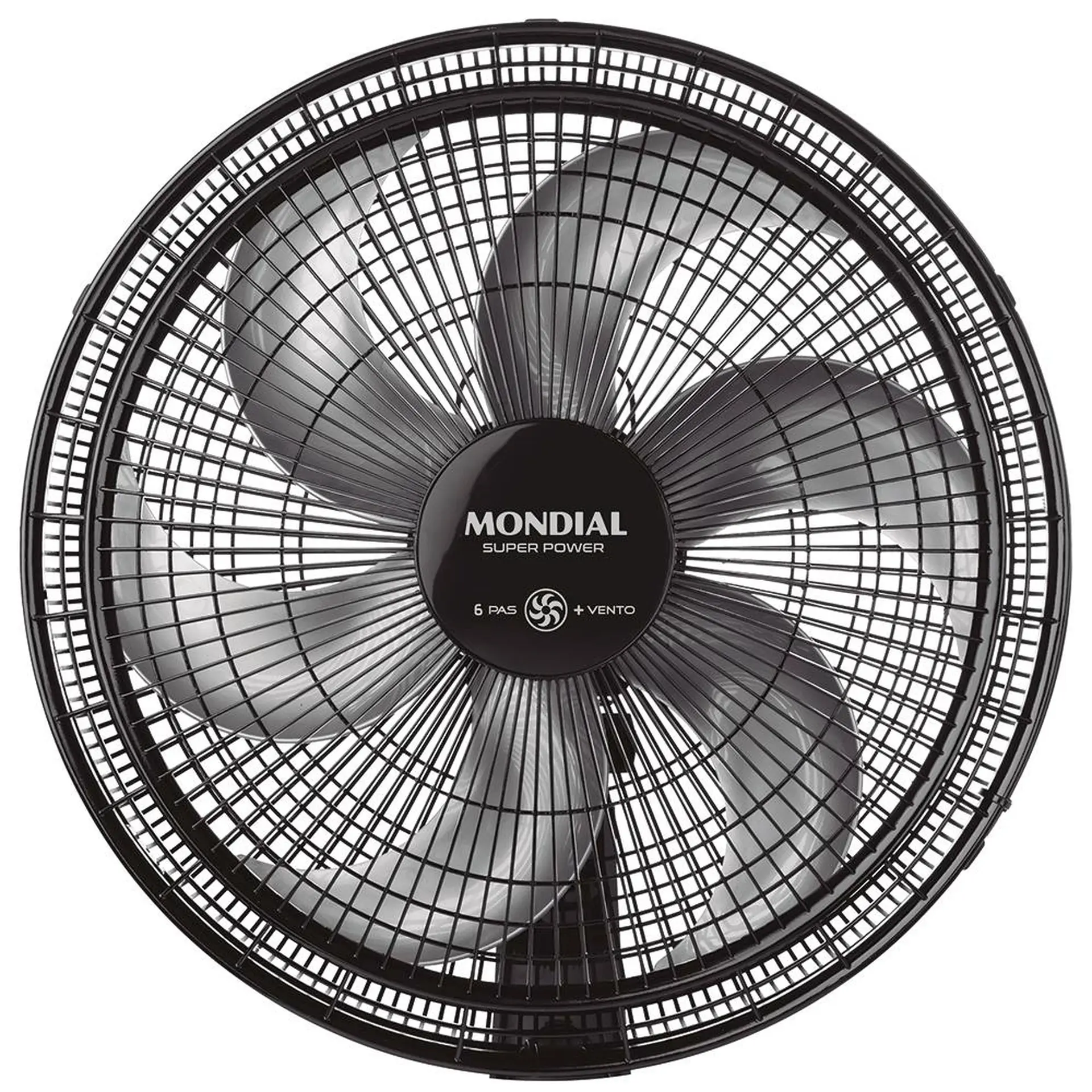 Ventilador Mondial Super Power 30cm 6 Pás 3 Velocidades 60W VSP-30-B - Preto - 110 Volts