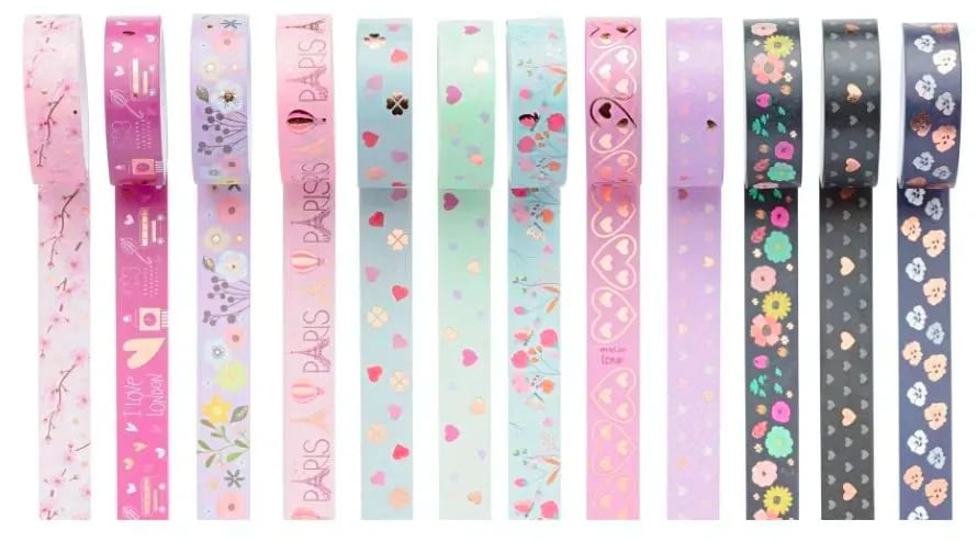 Fita Adesiva Molin Washi Tape Love 15mm x 3m Sortidas
