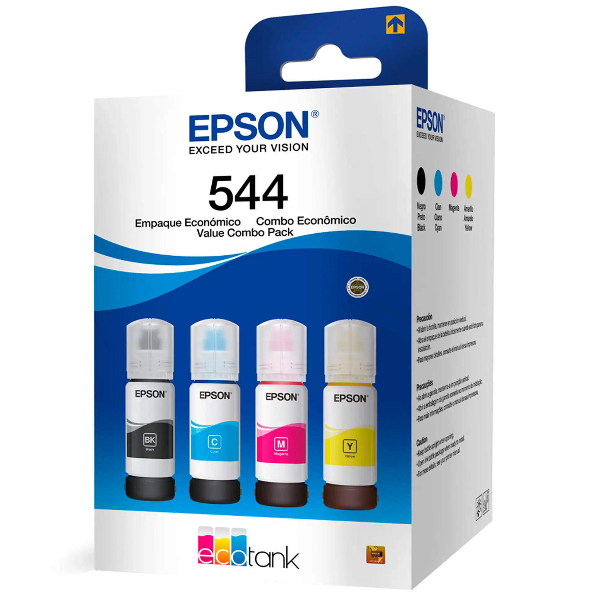 Kit de Refil para Tanque de Tinta Epson com 4 Cores T544 até 7.500 Páginas