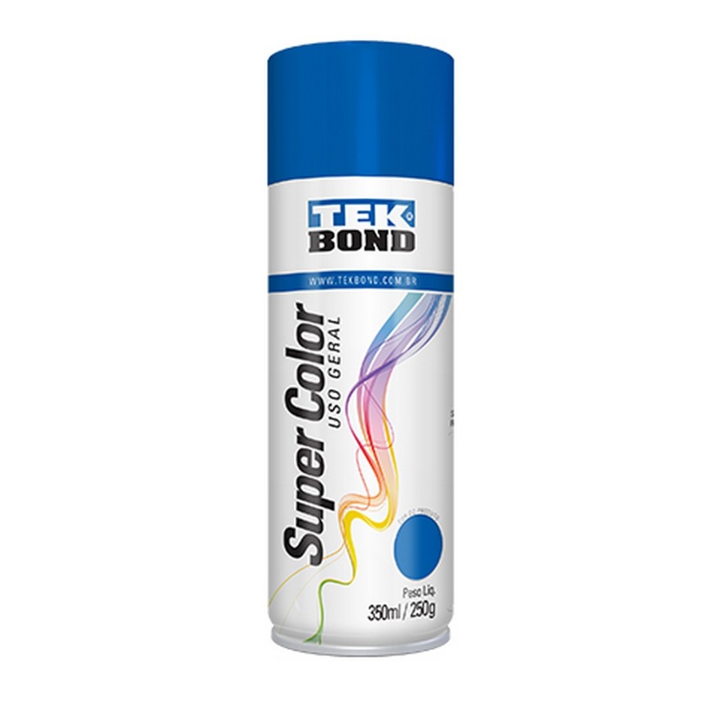 Tinta Spray Super Color Azul Uso Geral 350ml/250g - Tekbond - 23081006900