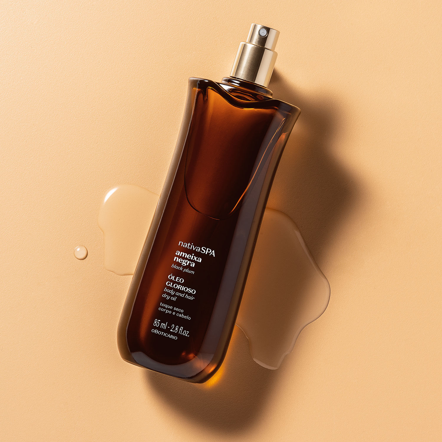 Óleo Multifuncional Glorioso Corpo e Cabelos Nativa SPA Ameixa Negra 85ml