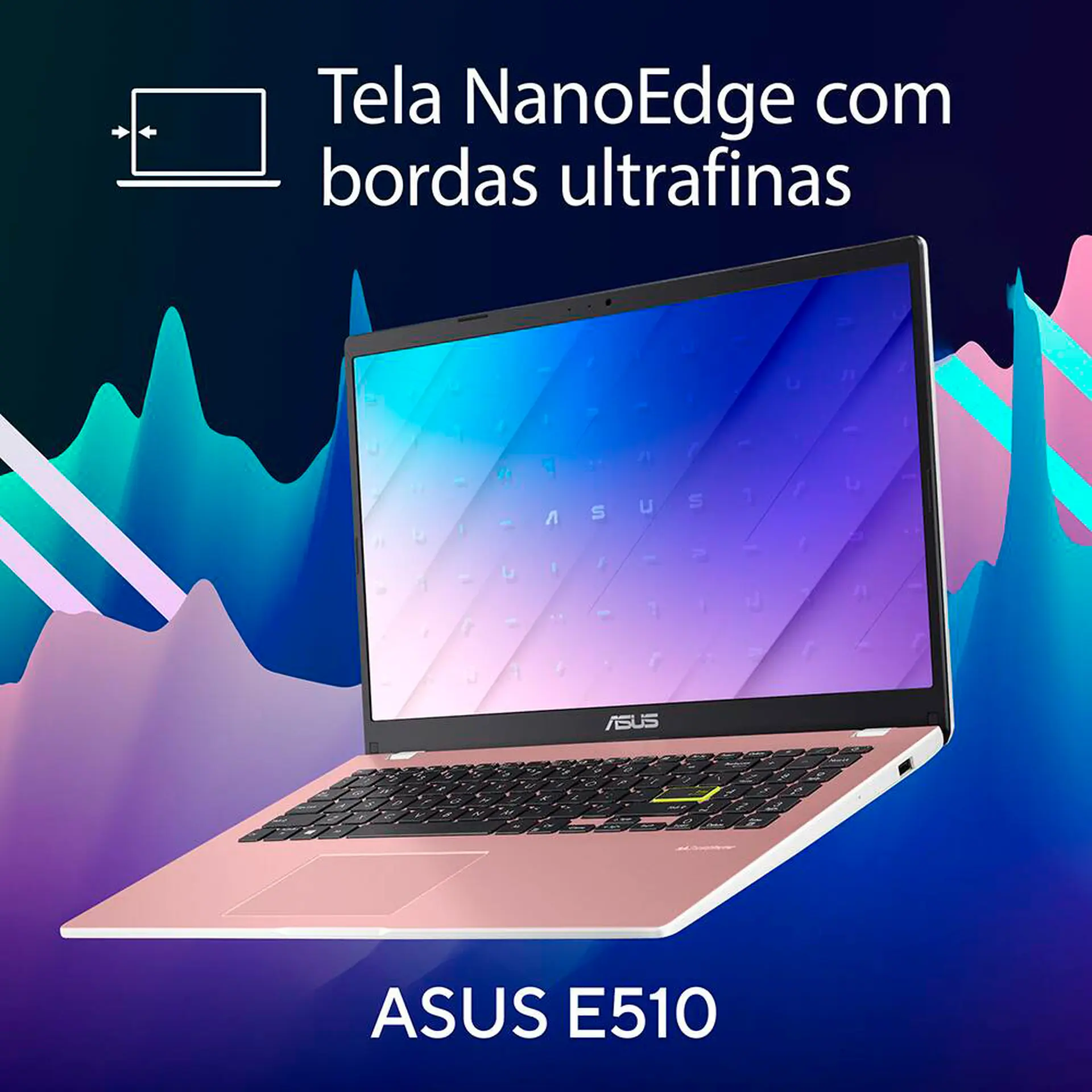 Notebook Asus Vivobook Go 15 Intel Celeron 4GB 128GB EMMC 15.6" - Rose - Bivolt