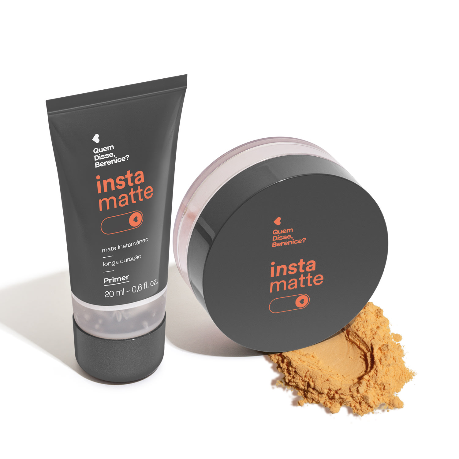 Kit Quem Disse, Berenice? Instamatte Primer + Pó Solto Translúcido Amarelê (2 Produtos)