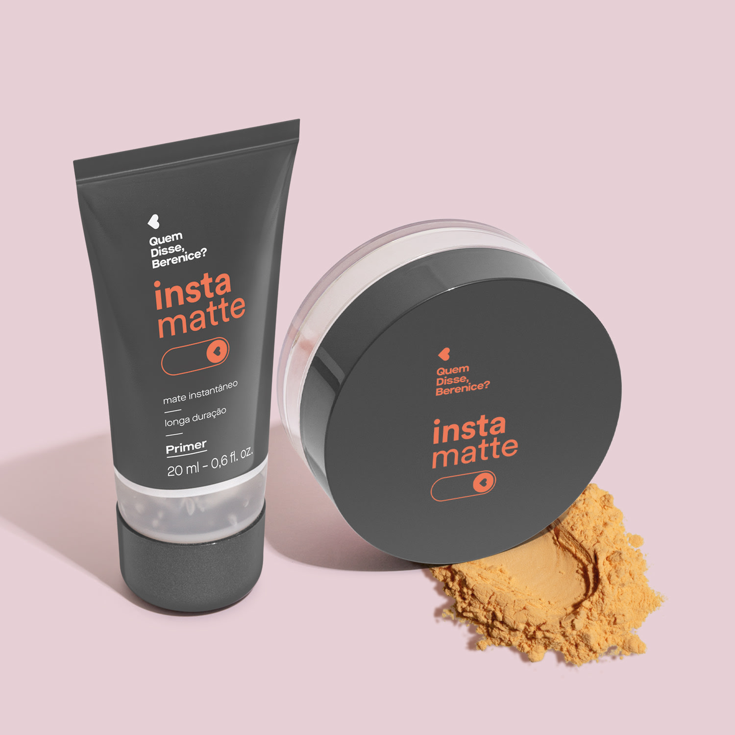 Kit Quem Disse, Berenice? Instamatte Primer + Pó Solto Translúcido Amarelê (2 Produtos)