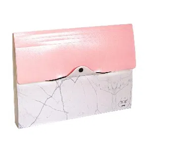 Pasta Sanfonada Dello PP A4 com 12 Divisões Stone Rosa