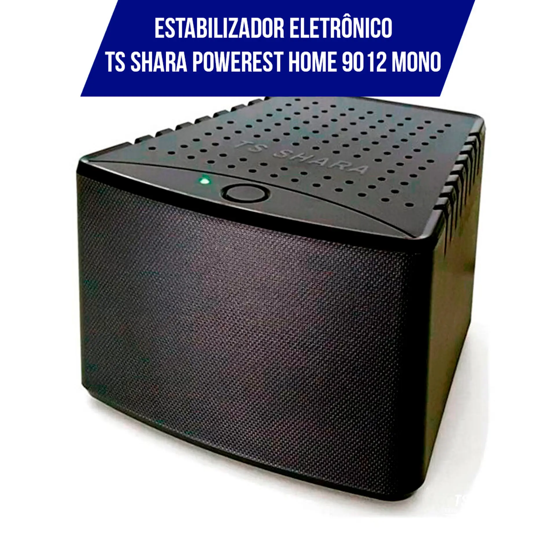 Estabilizador TS Shara Powerest Home 2500VA 6 Tomadas Filtro de Linha 9012 - Preto - 110 Volts