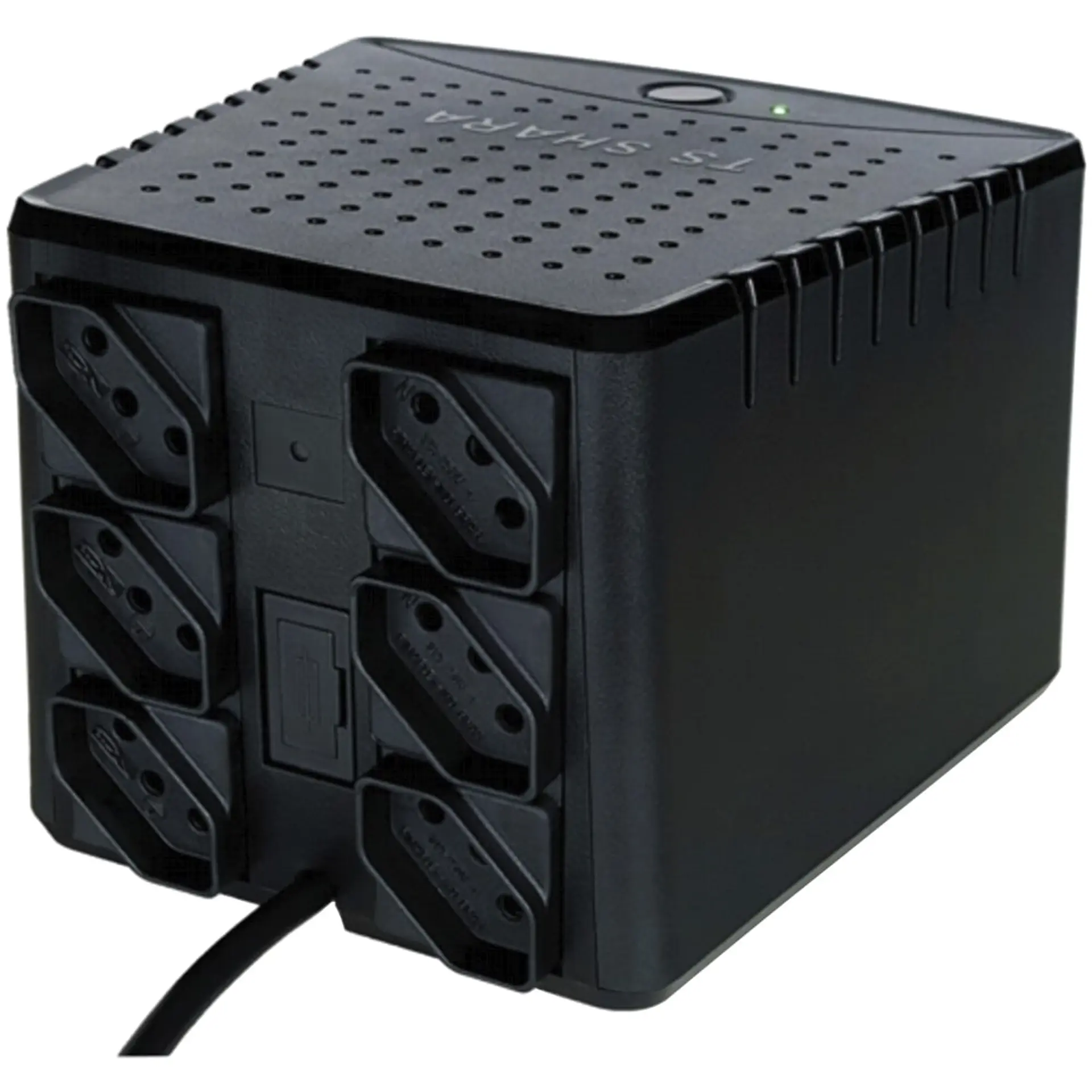 Estabilizador TS Shara Powerest Home 2500VA 6 Tomadas Filtro de Linha 9012 - Preto - 110 Volts