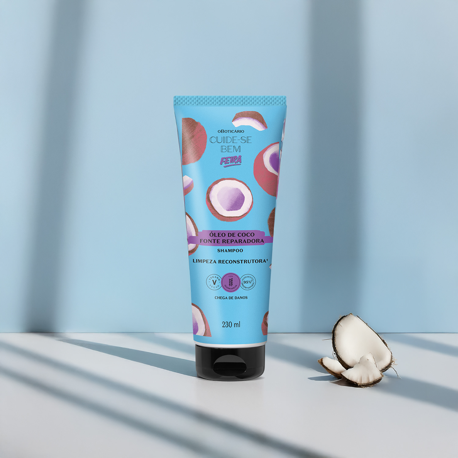 Shampoo Cuide-se Bem Feira Óleo de Coco 230ml