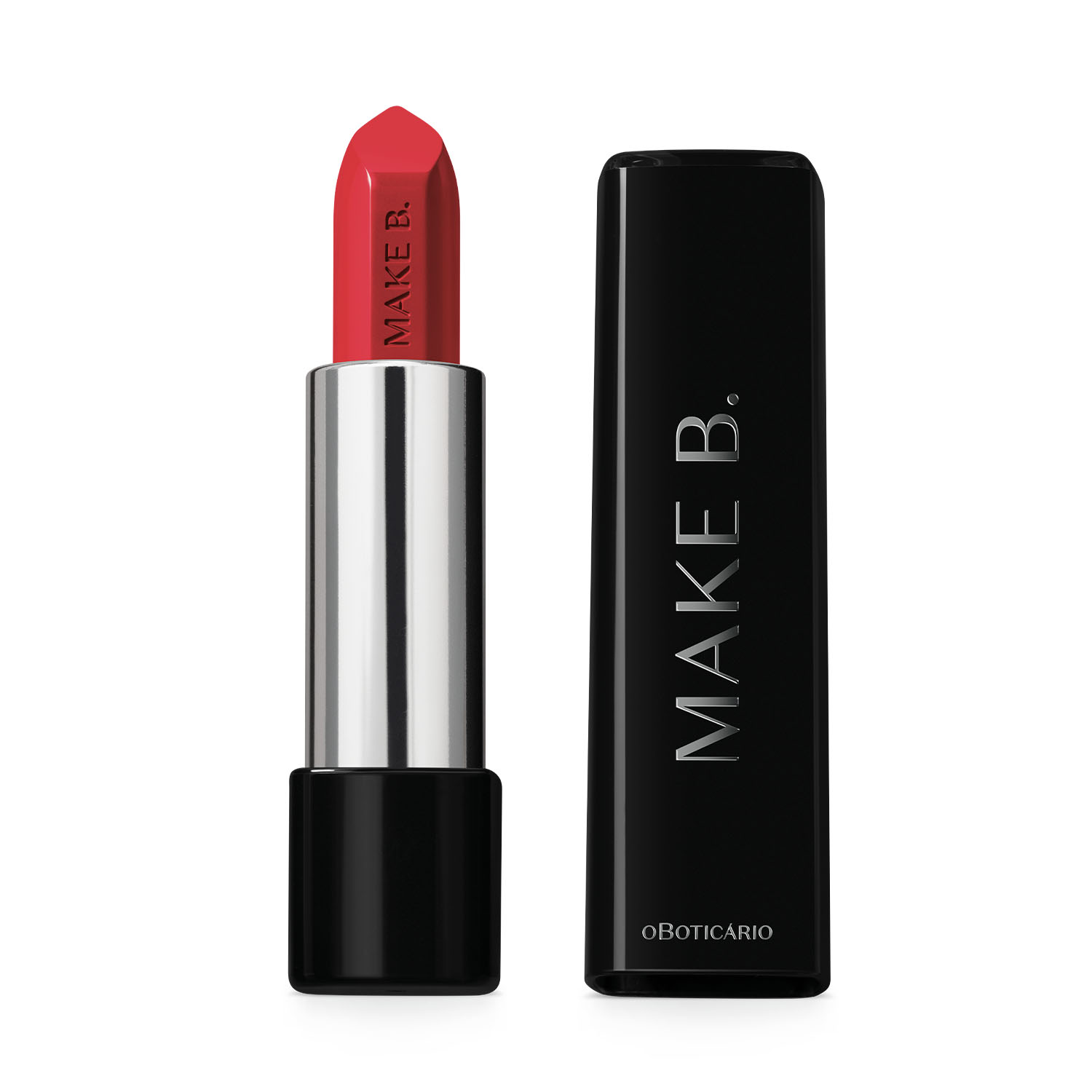 Batom Glossy Vermelho Raspyberry Make B. 3,6g