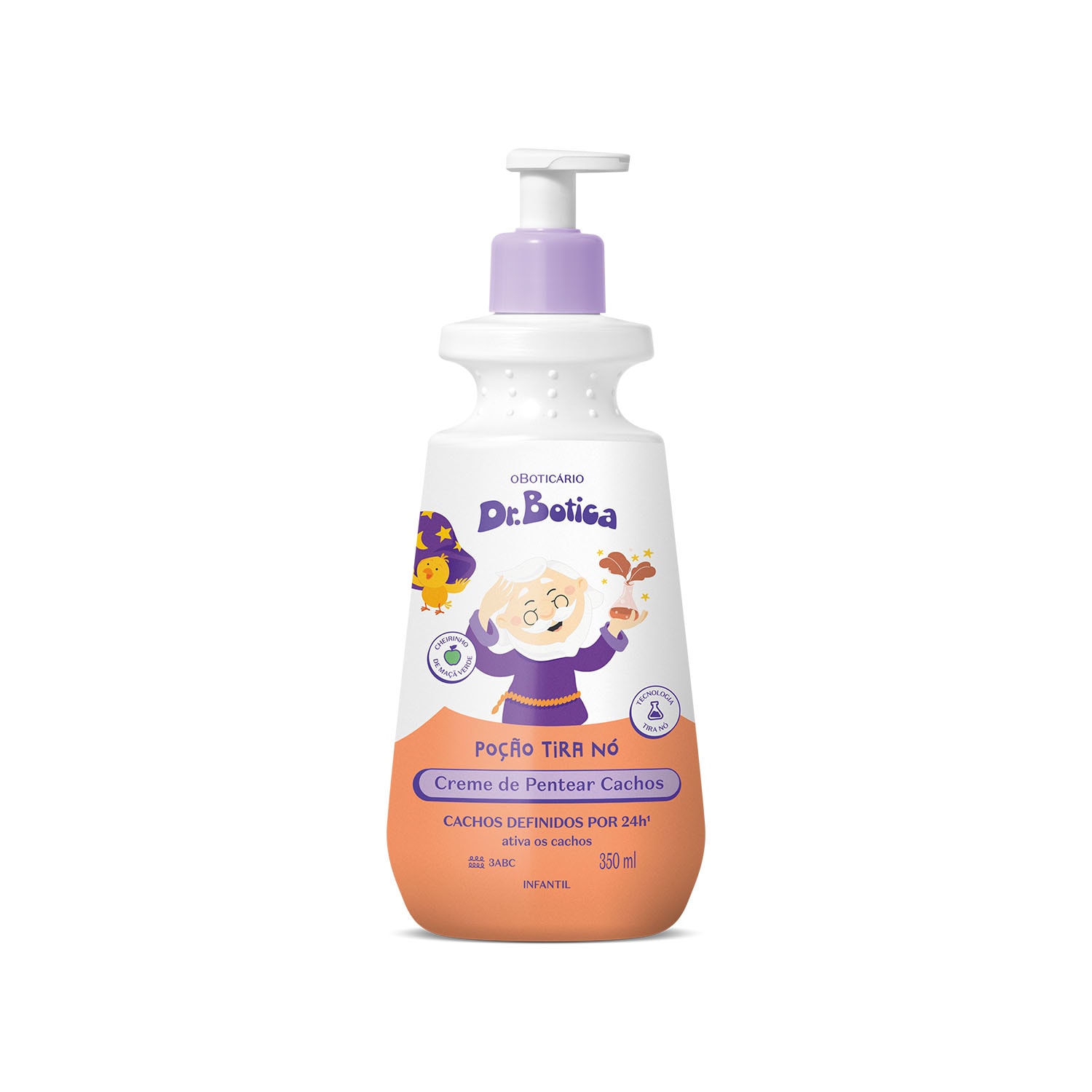 Combo Dr. Botica Cabelos Cacheados 3 ABC: Shampoo Infantil 400ml + Condicionador Infantil 400ml + Creme Para Pentear Infantil 350ml