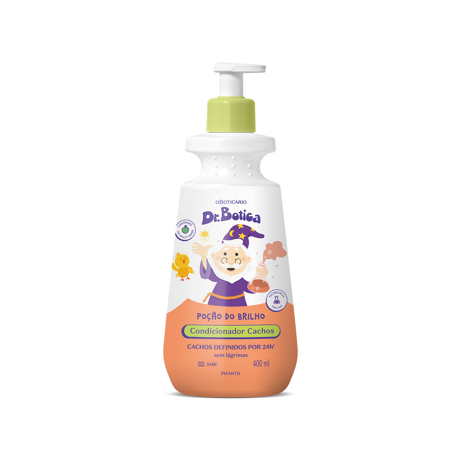 Combo Dr. Botica Cabelos Cacheados 3 ABC: Shampoo Infantil 400ml + Condicionador Infantil 400ml + Creme Para Pentear Infantil 350ml