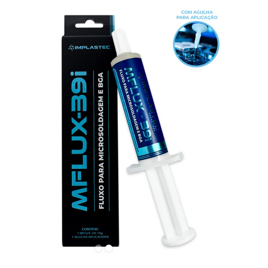 Fluxo de Microsoldagem Seringa 10g MFLUX39i Implastec PAMF0010PC Unitário