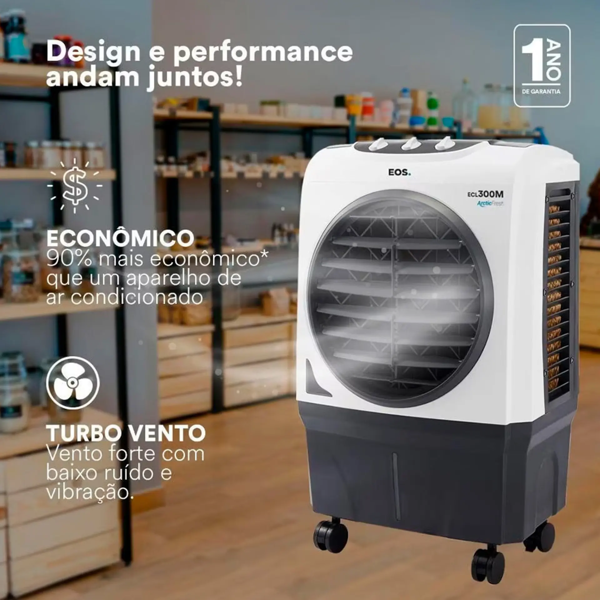 Climatizador de Ar EOS ECL300M 30L 3 Velocidades - 110 Volts