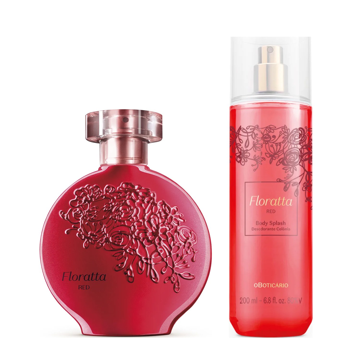 Combo Floratta Red: Desodorante Colônia 75ml + Body Splash Desodorante Colônia 200ml