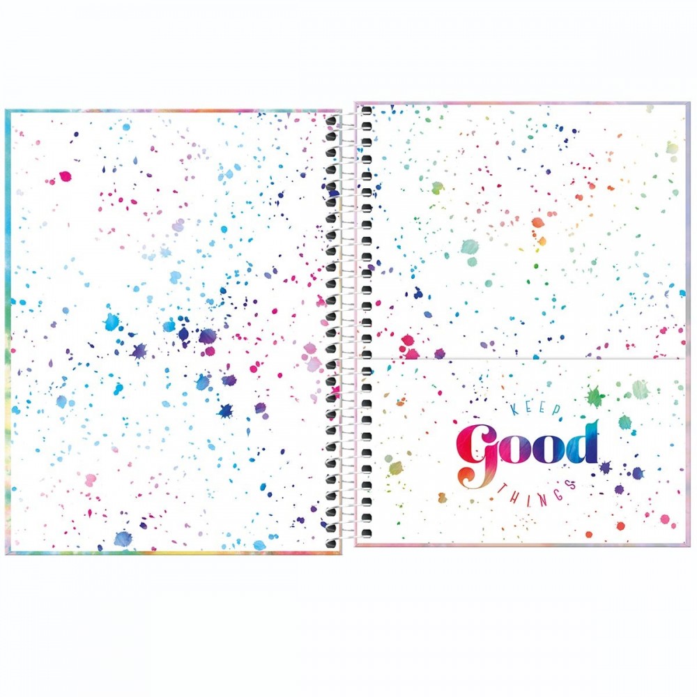 Caderno Universitário Tilibra Good Vibes Espiral Capa Dura 80 Folhas 1 Matérias Sortido