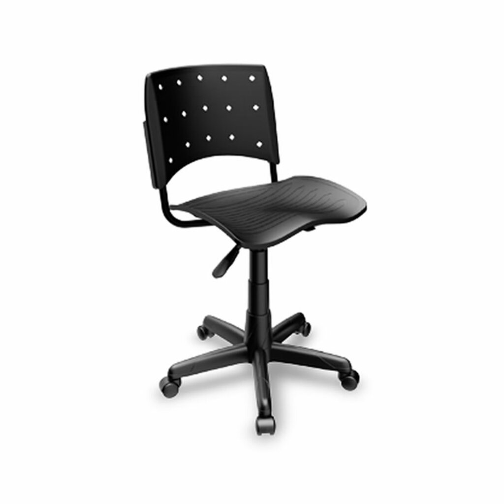 Cadeira Giratória sem Braço Ergoplax Preto Plaxmetal - 33970111131