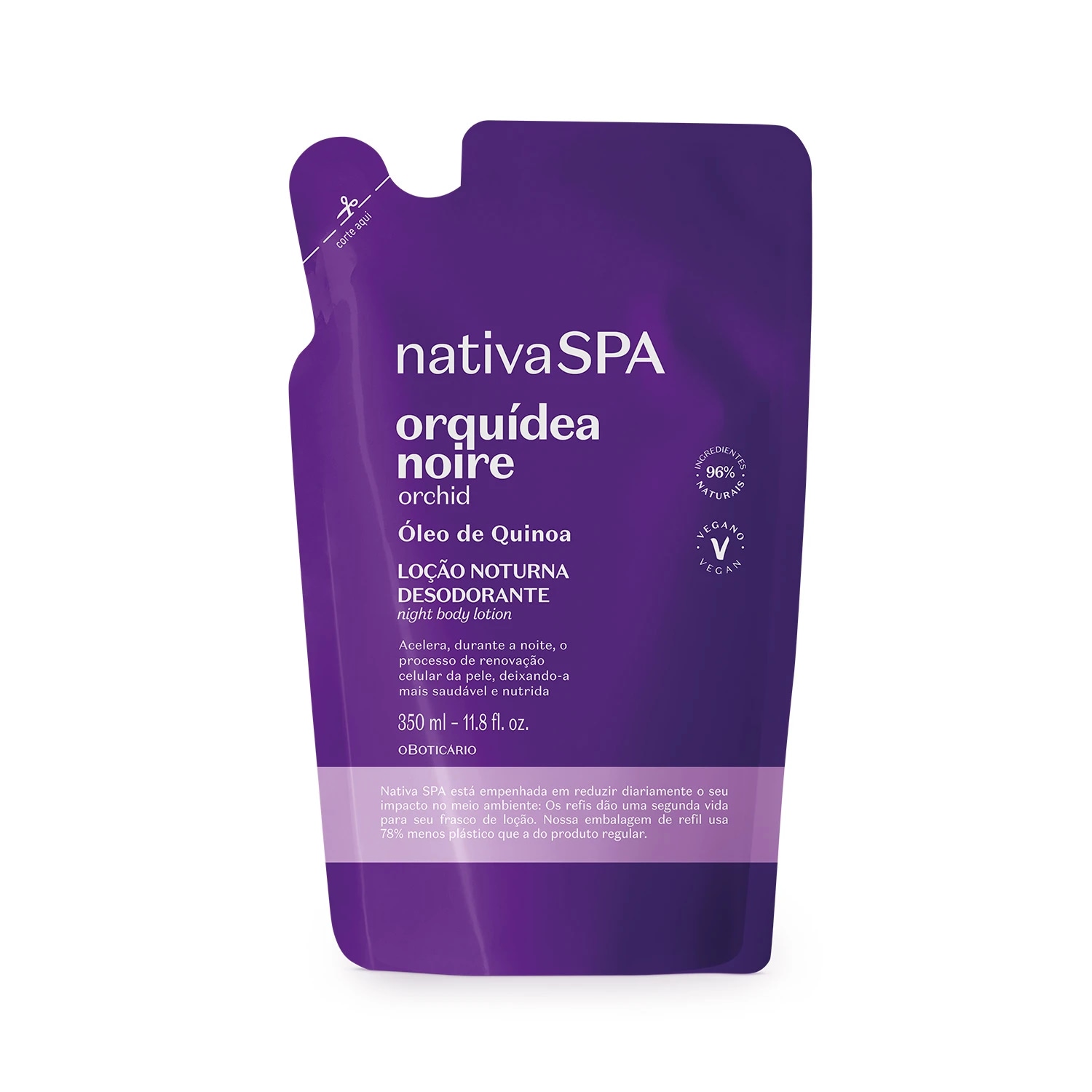 Combo Nativa Spa: Loção Hidratante Desodorante Ameixa 400ml + Refil Orquídea Noire 350ml