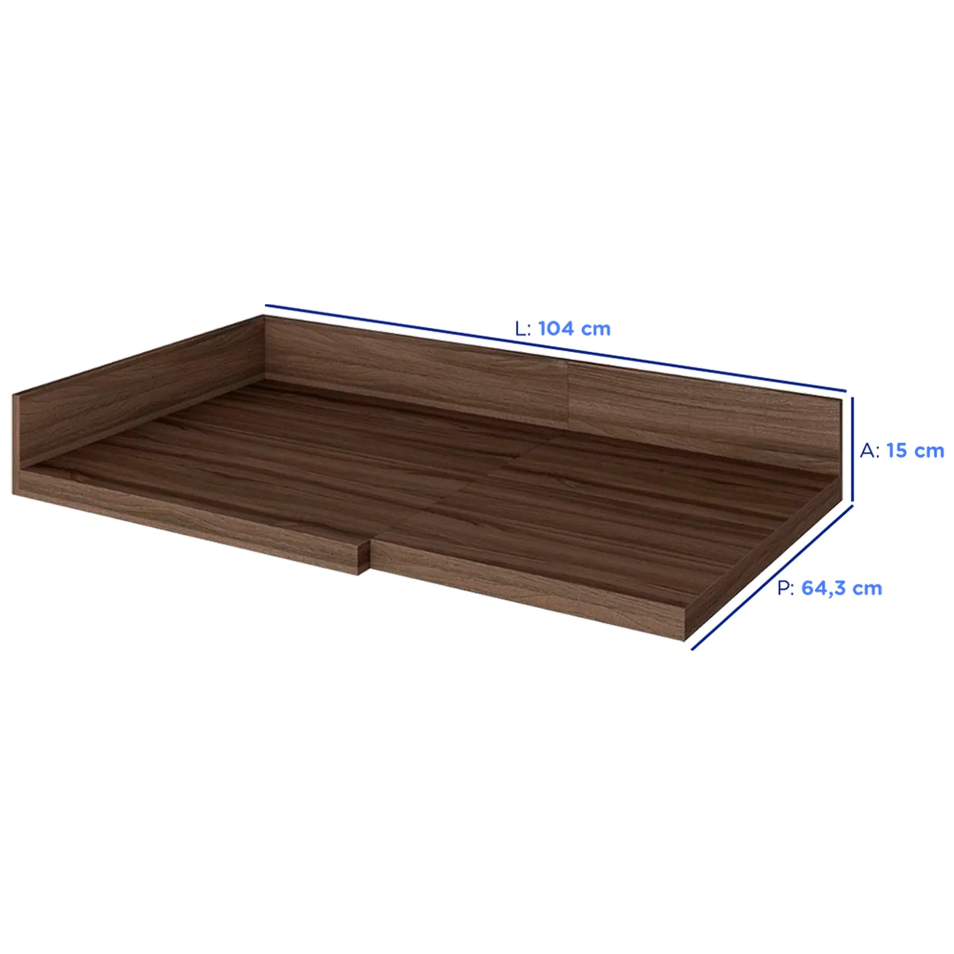 Tampo para Balcão de Canto em MDP 104cm Gourmet G3 Itatiaia - Nogal Terracota