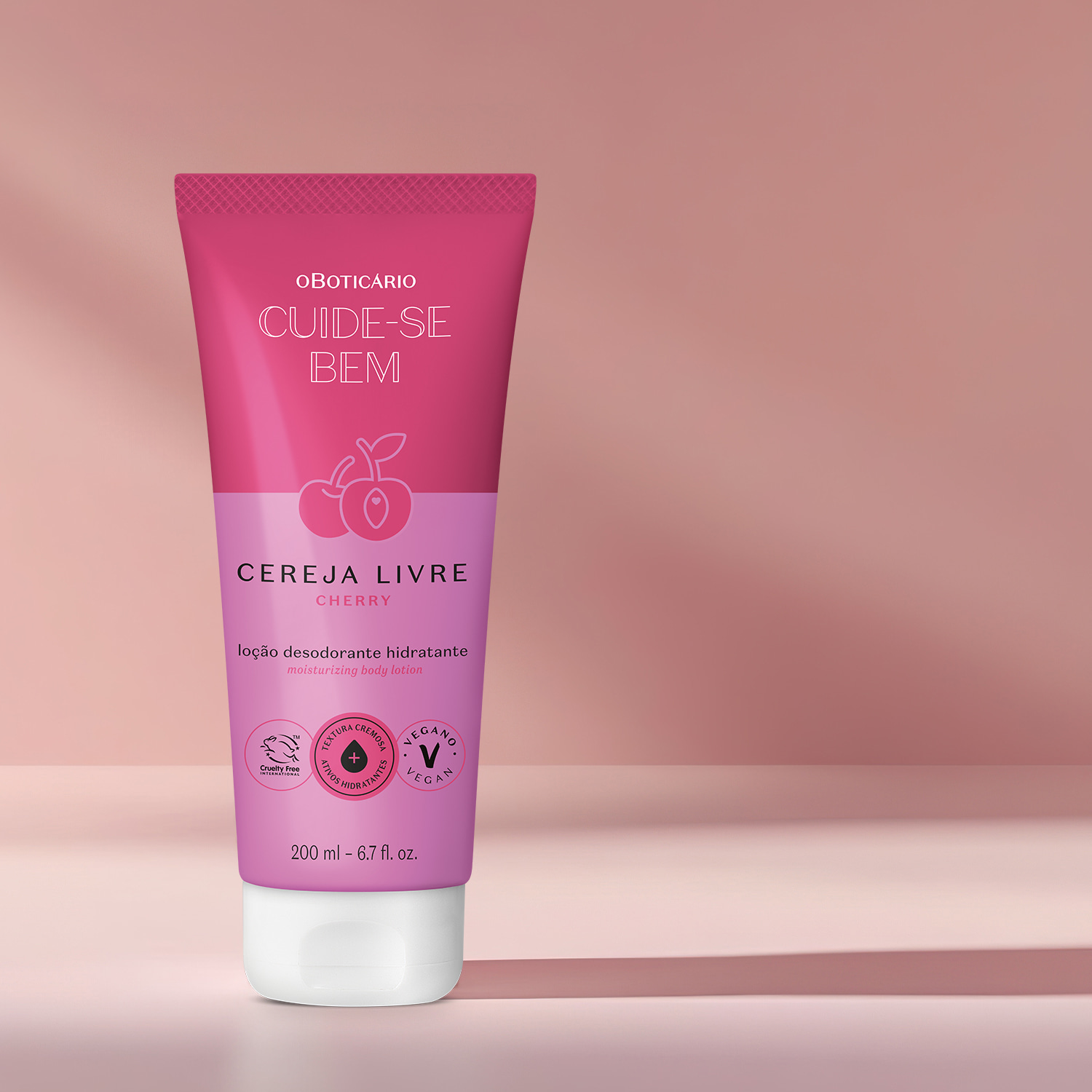 Loção Hidratante Desodorante Corporal Cuide-se Bem Cereja Livre 200ml