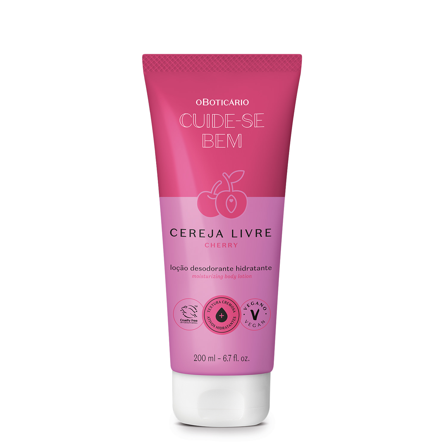 Loção Hidratante Desodorante Corporal Cuide-se Bem Cereja Livre 200ml