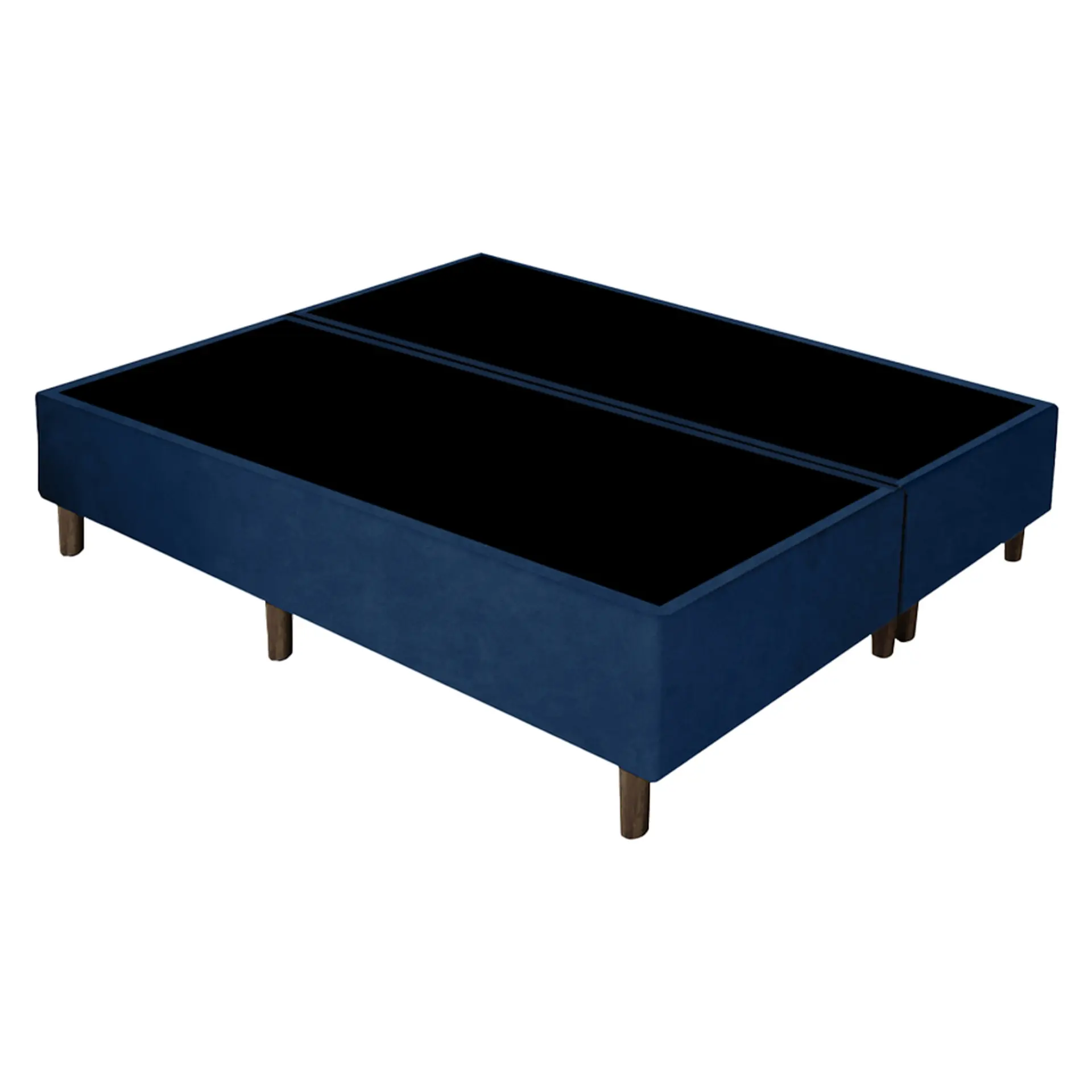 Base Cama Box Gazin Queen Suede Liso 158x198 6000007 - Azul Marinho