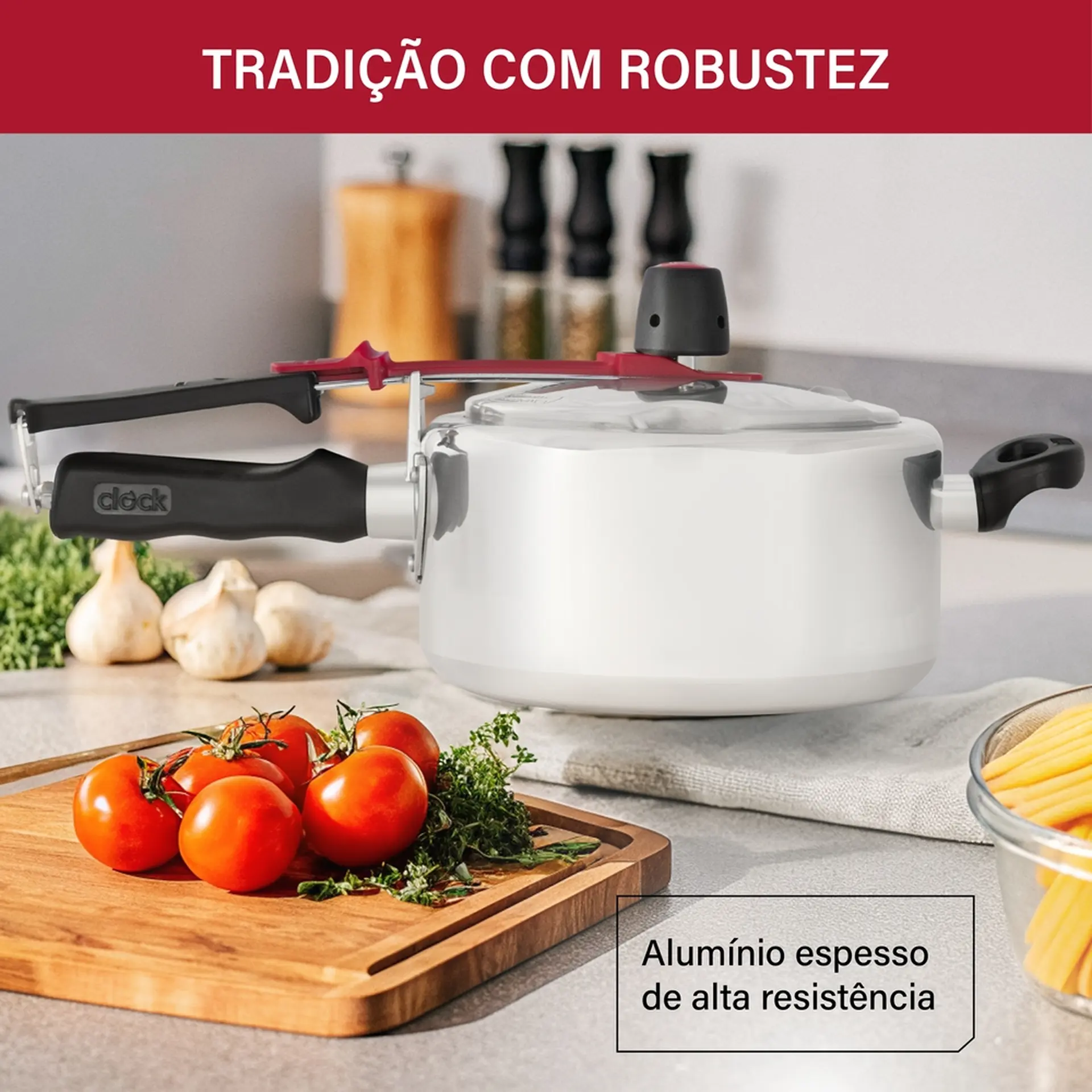 Panela de Pressão Clock Alumínio 3L Original