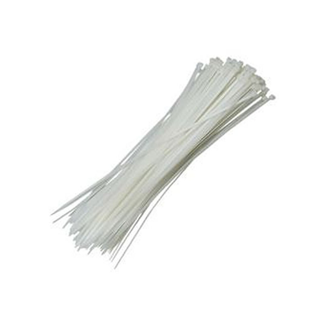 Abraçadeira Plástica Enerbras 7,5 x 370mm Branco A75-E370 - Pacote com 50 Unidades