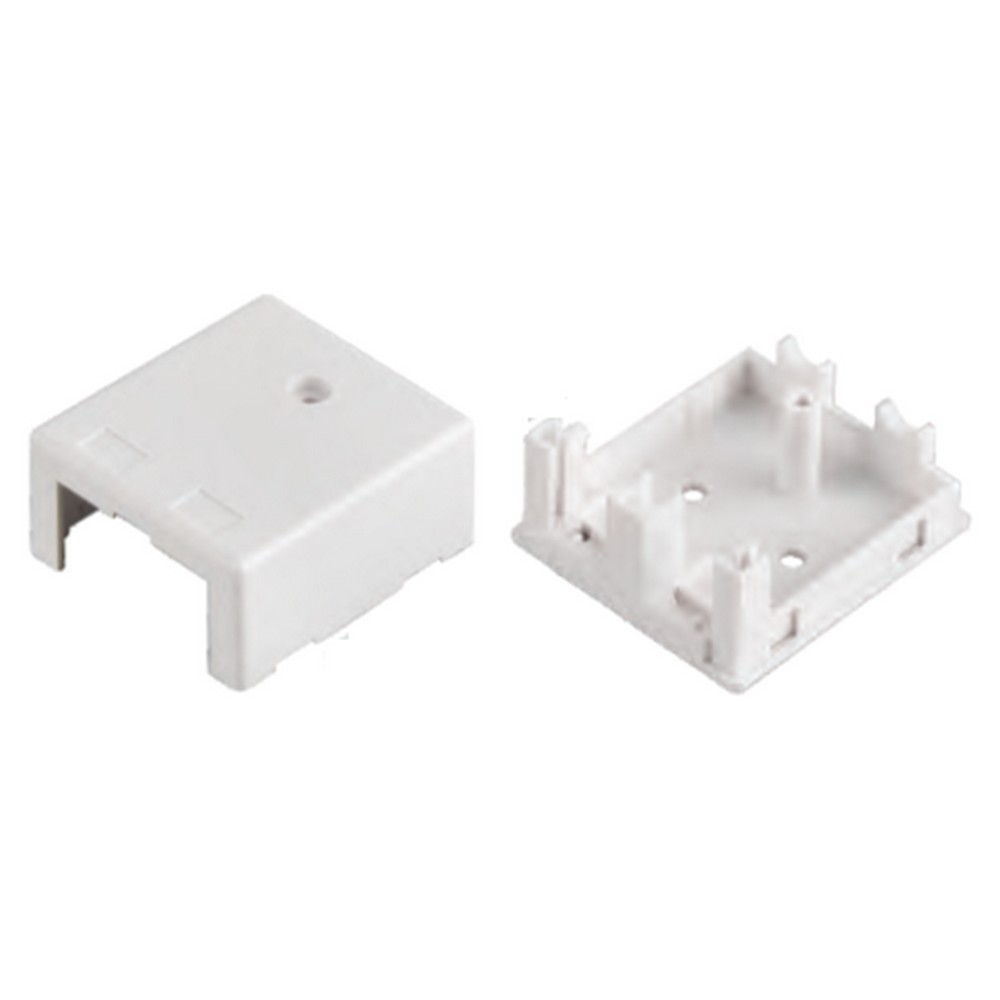 Caixa Sobrepor 2 Keystones RJ45 Vázio 180 Graus Seccon SecLan WT2404B