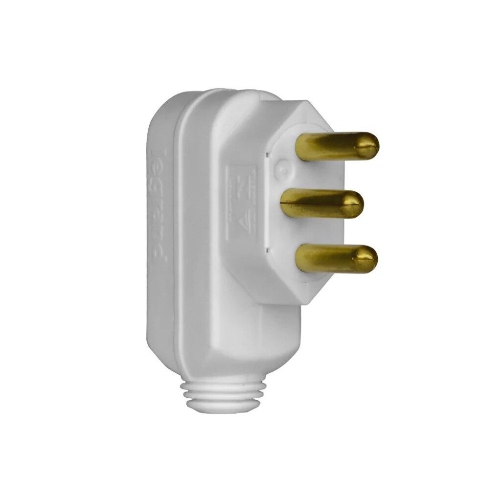 Plug Macho Legrand I Pial 3 Pinos Redondo 20 Amperes Branco - 615933 - Unitário