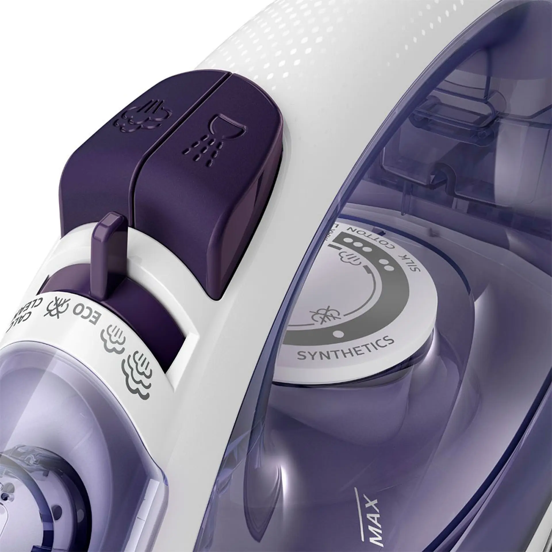 Ferro de Passar a Vapor Philips Walita EasySpeed GC1752 1400W com Modo Eco - Branco/Roxo - 220 Volts