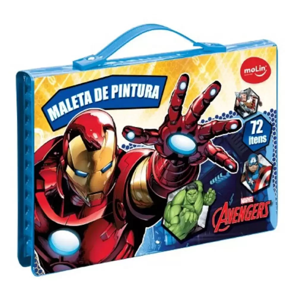 Maleta de Pintura Molin Avengers com 72 Itens Completa Sortido -22235