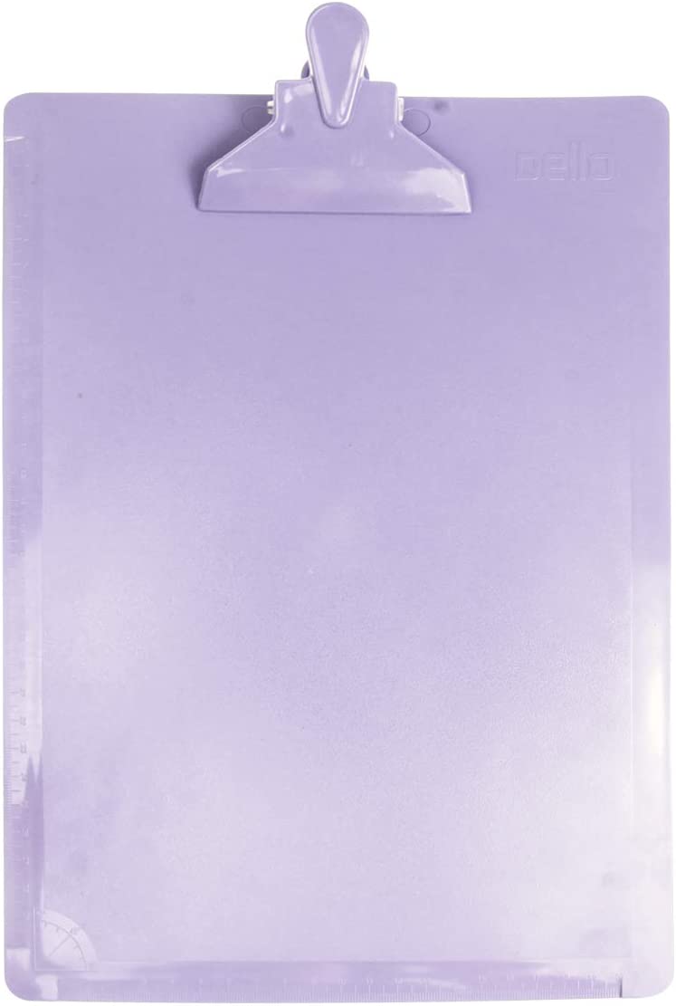 Prancheta Acrílica Dello Oficio com Prendedor Plástico Lilás Pastel