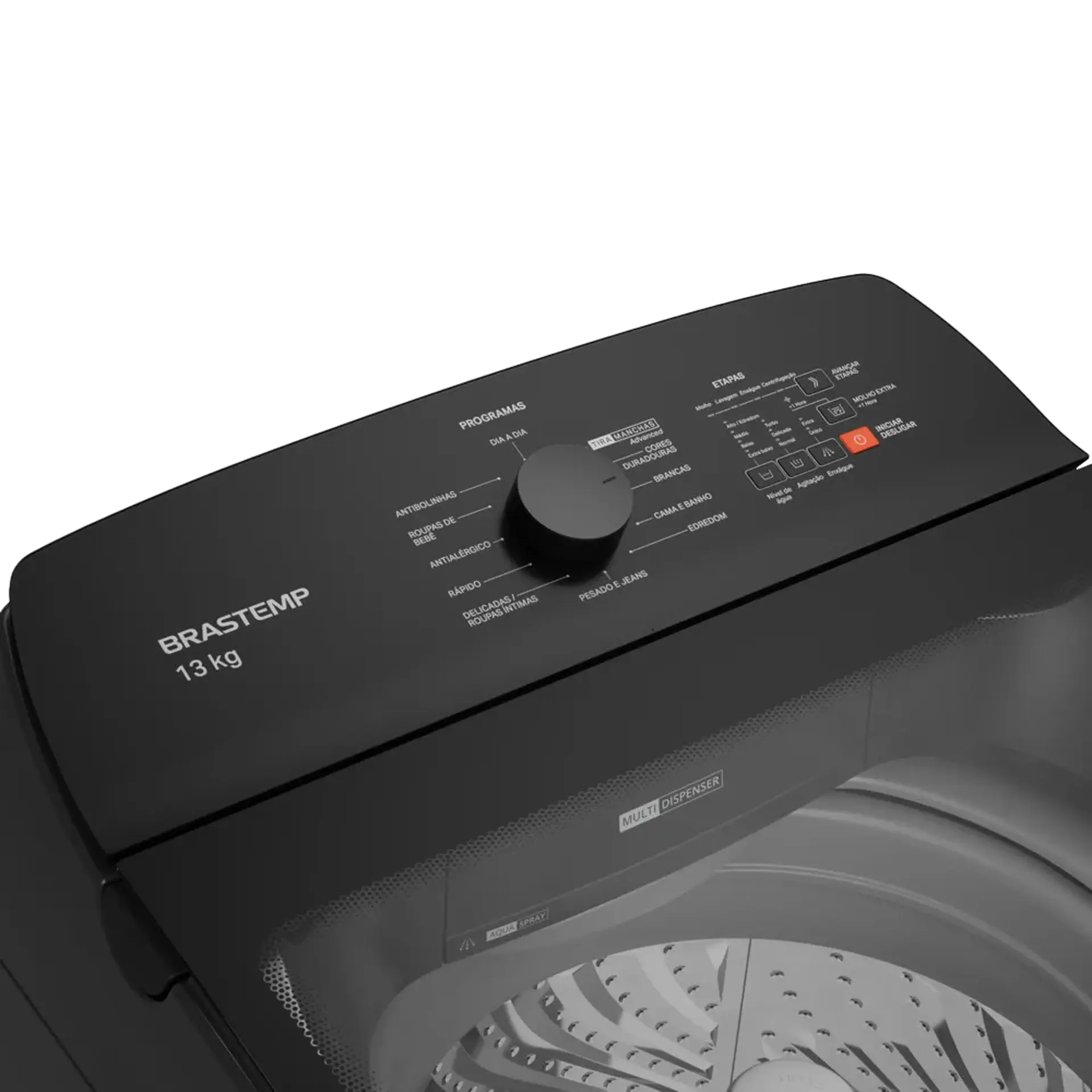 Máquina de Lavar Brastemp 13kg Automática Cesto Inox BWK13A9 - Cinza - 220 Volts